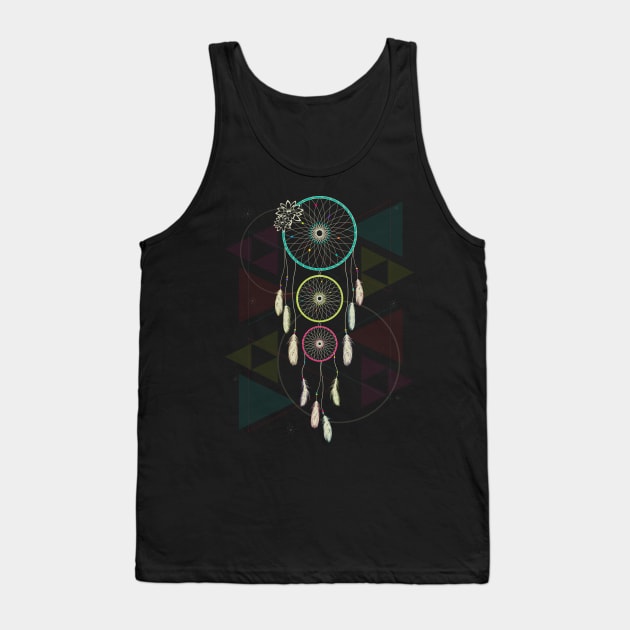 Psychedelic Dream Catcher Ambience Tank Top by MellowGroove